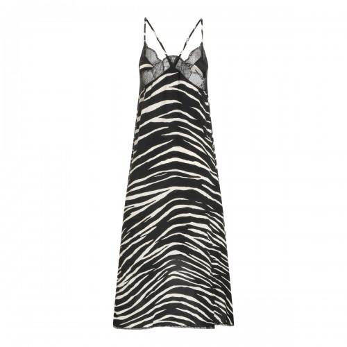 BLACK AND WHITE VISCOSE DRESS 2