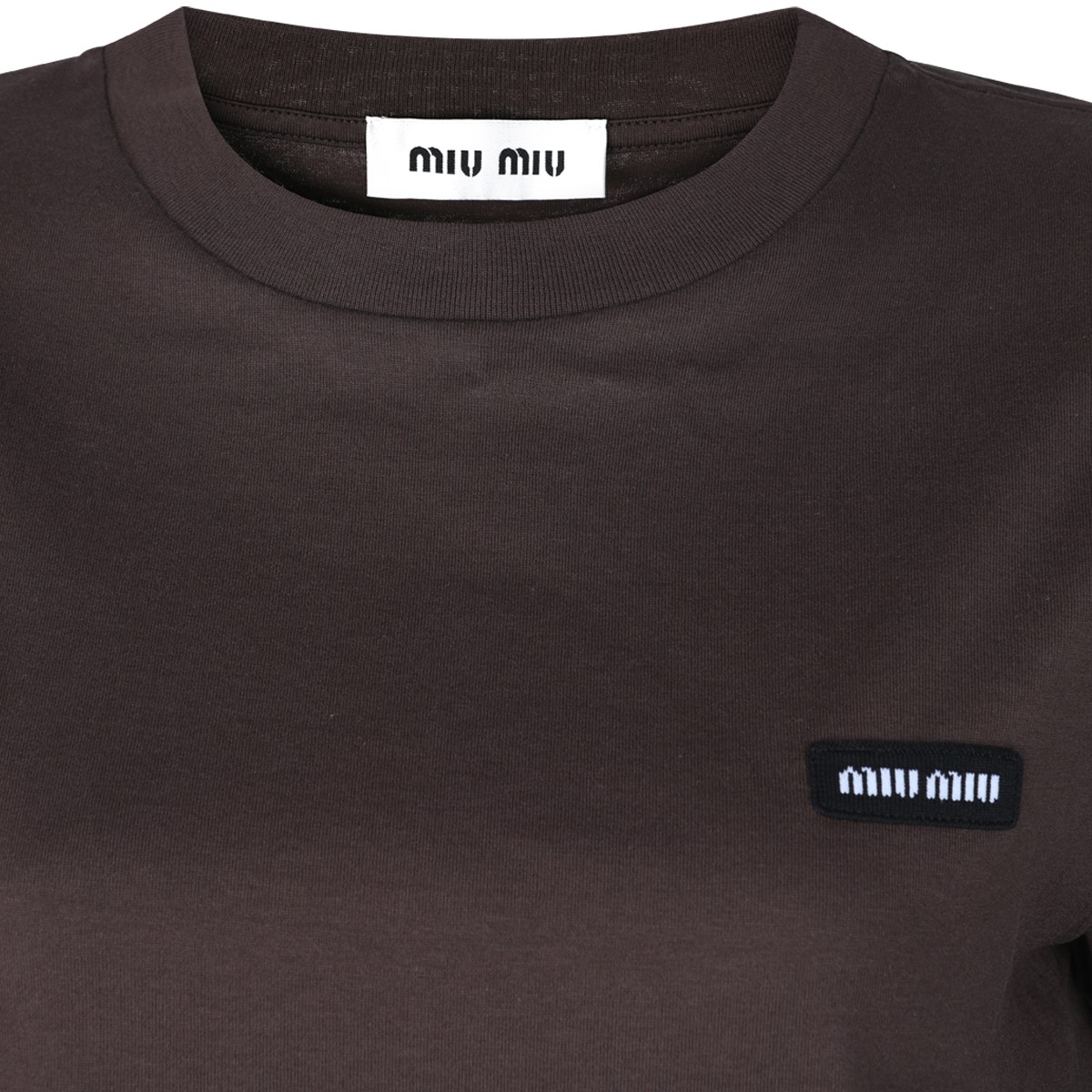 COCOA AND ANTHRACITE COTTON T-SHIRT