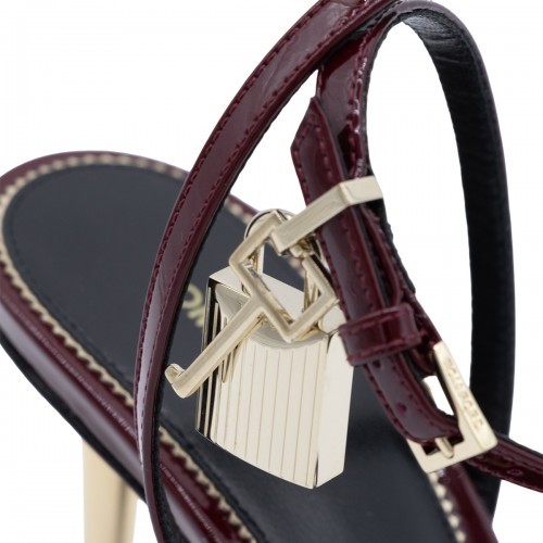 RUBY RED LEATHER SANDALS