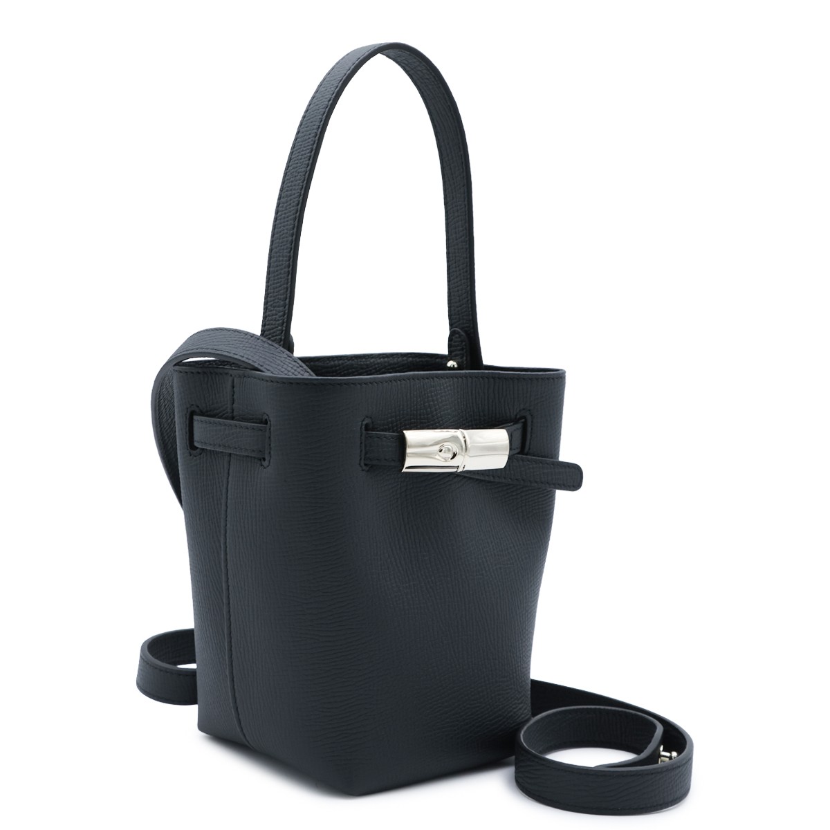 BLACK LEATHER LE SMART FLOW SATCHEL