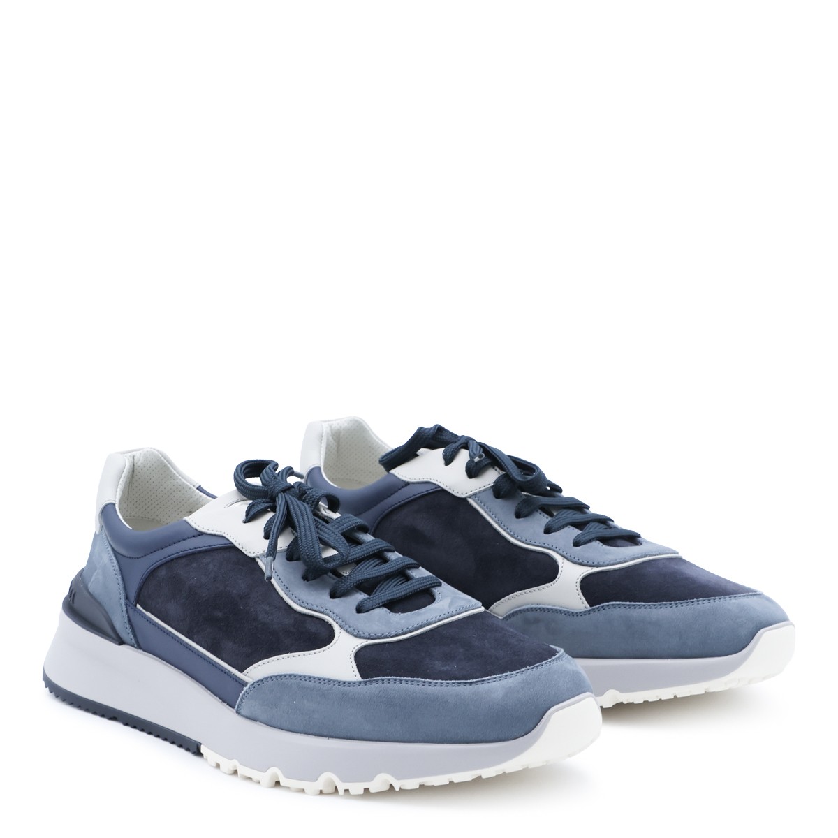 NAVY LEATHER SNEAKERS
