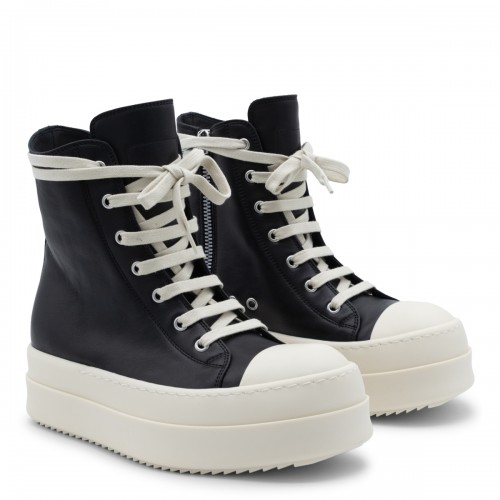 BLACK AND MILK LEATHER BUMPER SNEAKERS