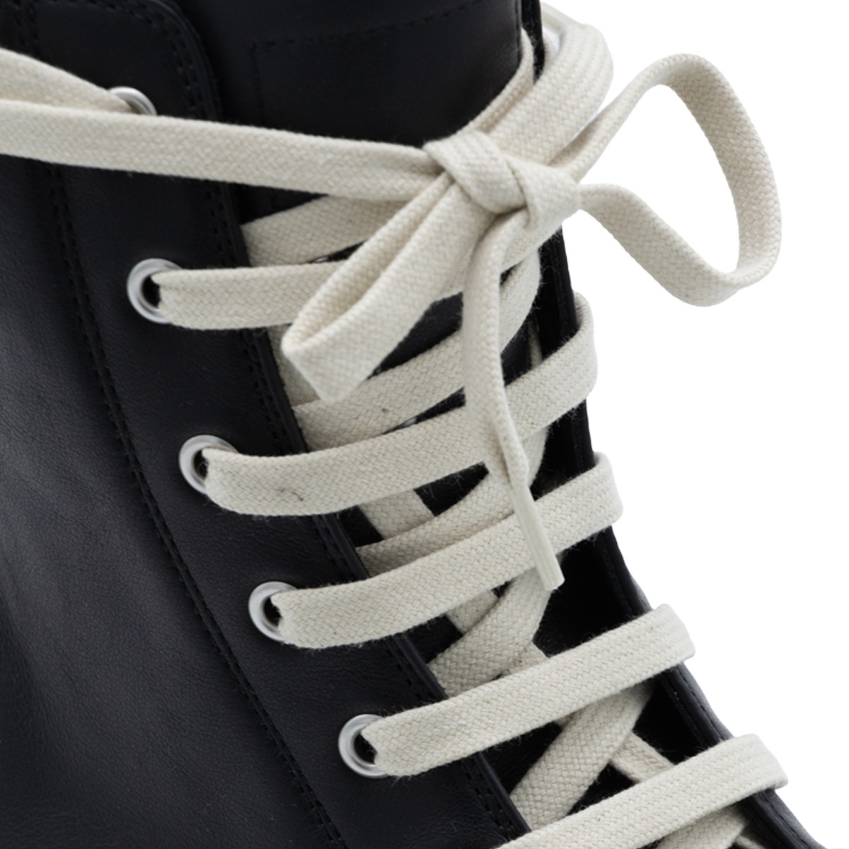 BLACK AND MILK LEATHER BUMPER SNEAKERS