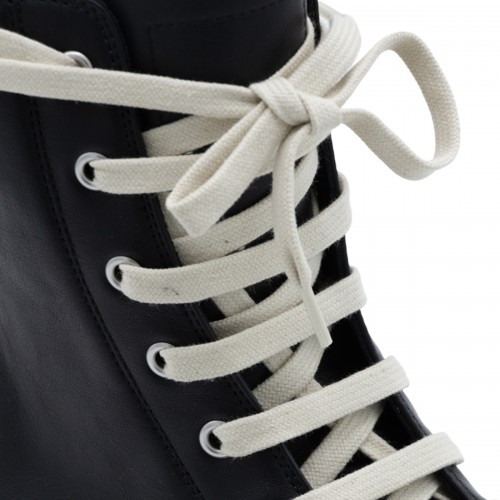 BLACK AND MILK LEATHER BUMPER SNEAKERS