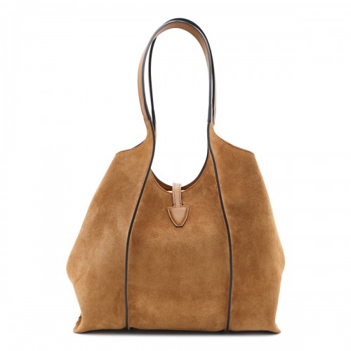 CAMEL SUEDE T TIMELESS TOTE