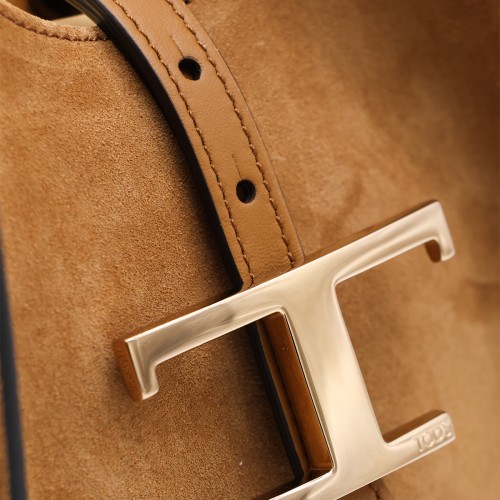 CAMEL SUEDE T TIMELESS TOTE