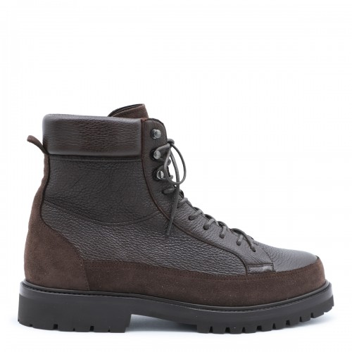 DARK BROWN LEATHER BOOTS