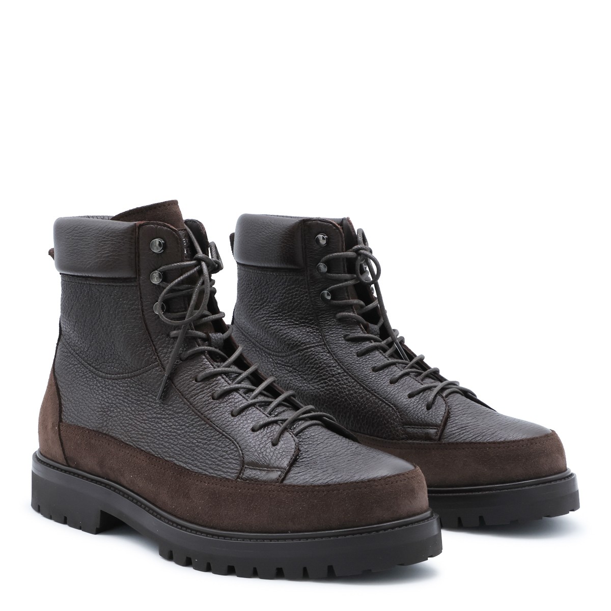DARK BROWN LEATHER BOOTS