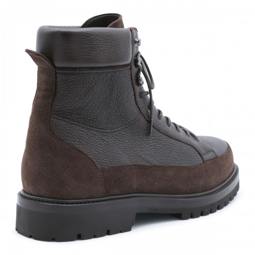 DARK BROWN LEATHER BOOTS