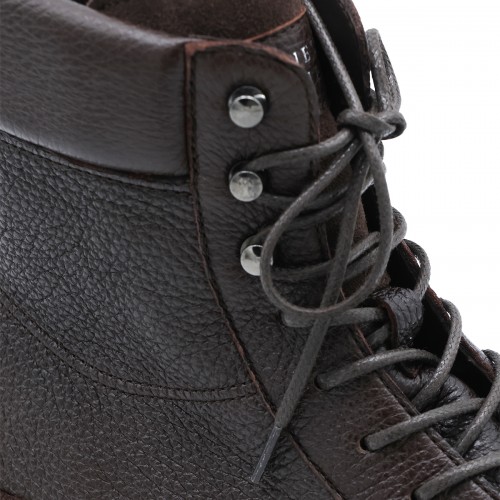 DARK BROWN LEATHER BOOTS