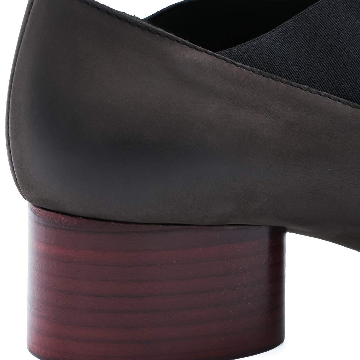 BROWN AND RED LEATHER HIGH BALLET SHOES