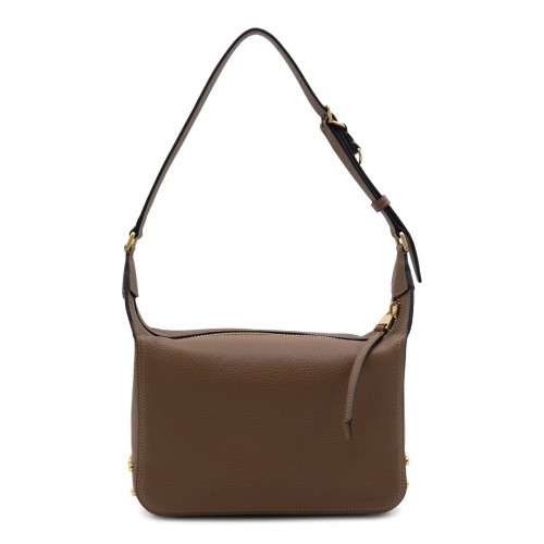 LIGHT BROWN LEATHER METAL...