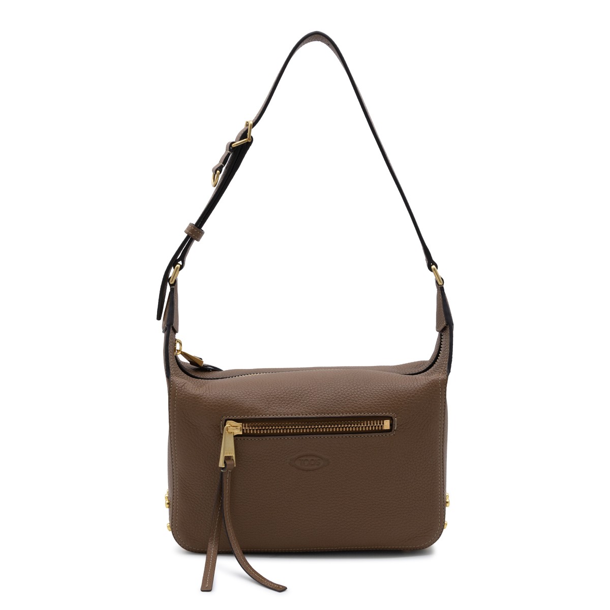 LIGHT BROWN LEATHER METAL DOTS...