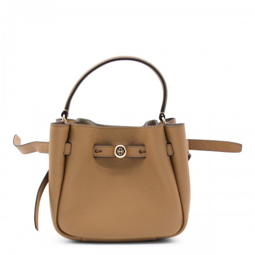 CAMEL LEATHER SATCHEL