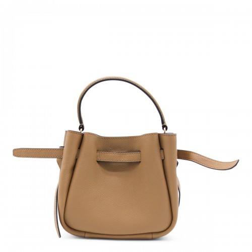 CAMEL LEATHER SATCHEL