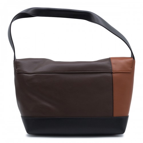 BLACK AND BROWN SHOULDER BAG