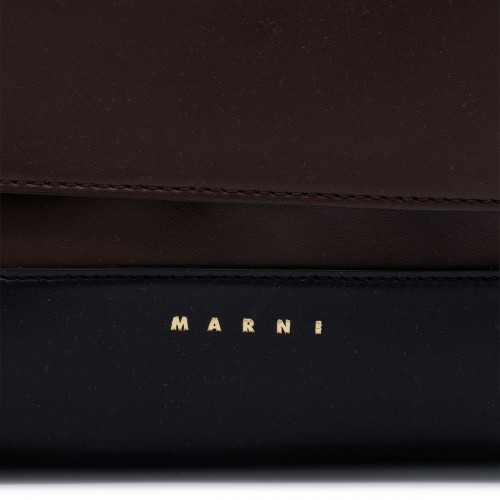 BLACK AND BROWN SHOULDER BAG