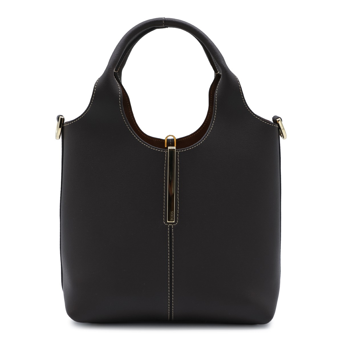 DEEP BROWN LEATHER TOTE