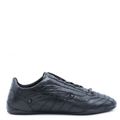 BLACK LEATHER REGU SNEAKERS
