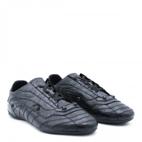 BLACK LEATHER REGU SNEAKERS 2