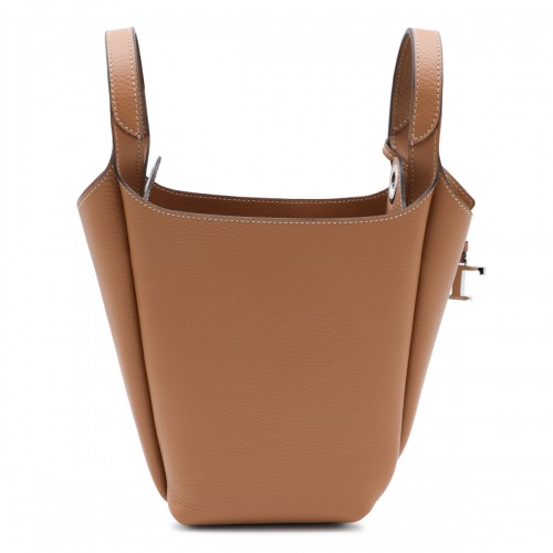 DARK BROWN LEATHER APA MINI SATCHEL