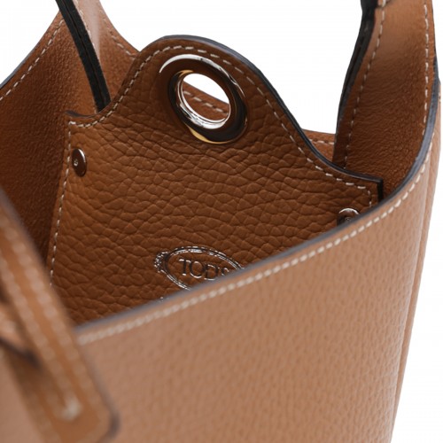 DARK BROWN LEATHER APA MINI SATCHEL