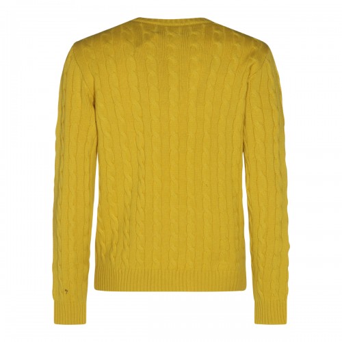 YELLOW CASHMERE LOGO SWEATER 2