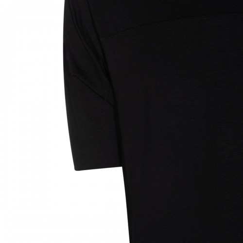 BLACK VISCOSE T-SHIRT
