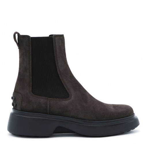 DARK BROWN SUEDE BOOTS