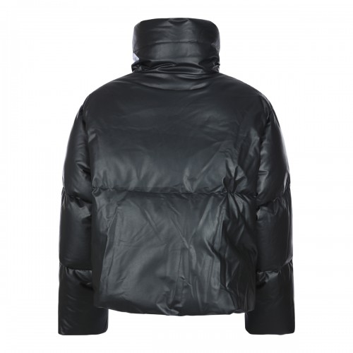BLACK VISCOSE DOWN JACKET