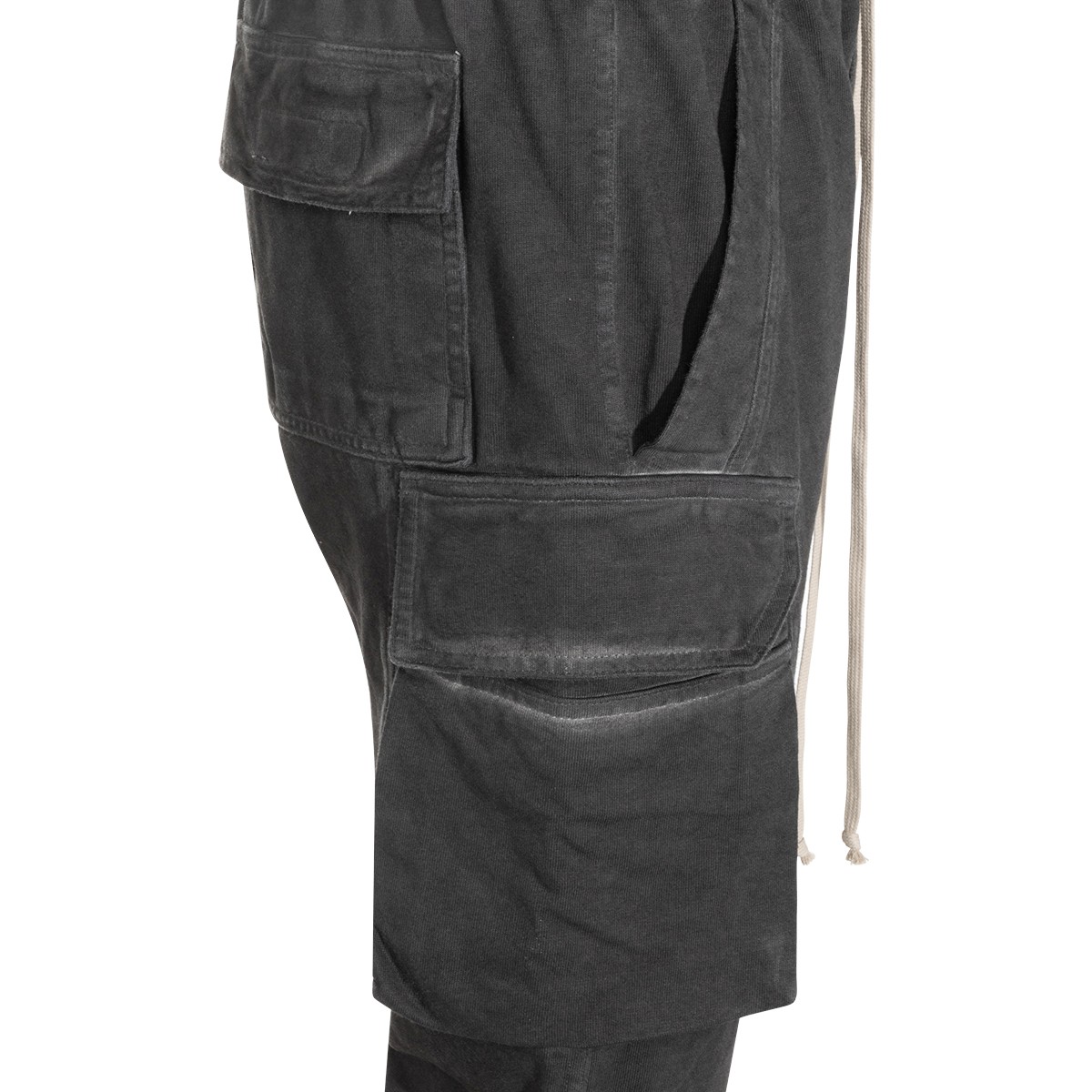 FADED BLACK COTTON MASTODON PANTS