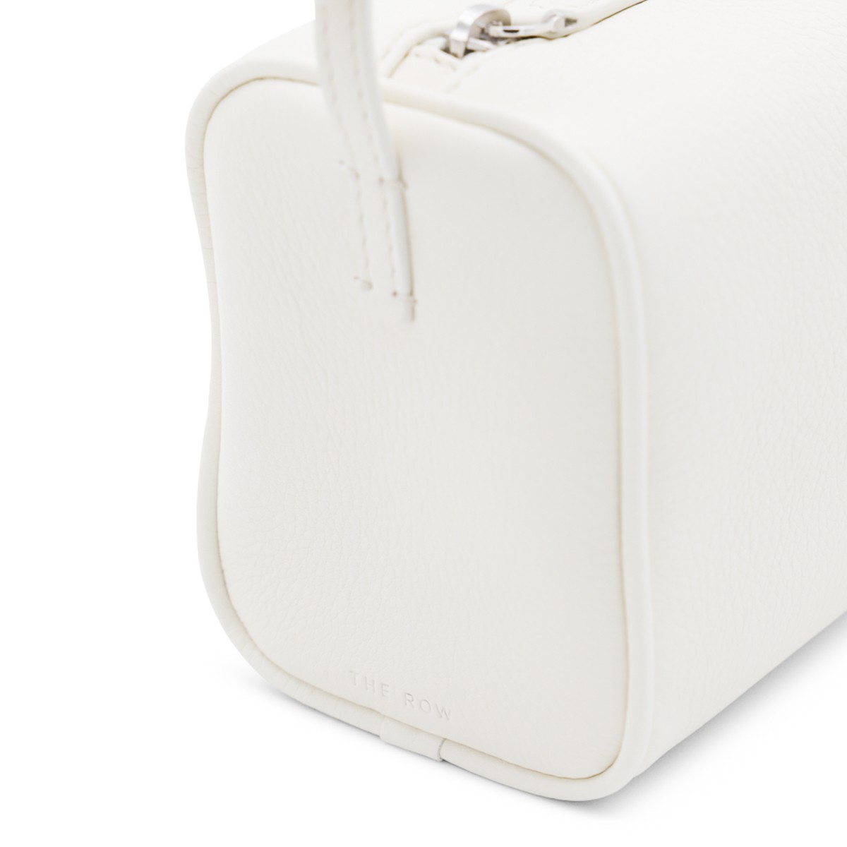WHITE LEATHER 90'S TOP HANDLE BAG
