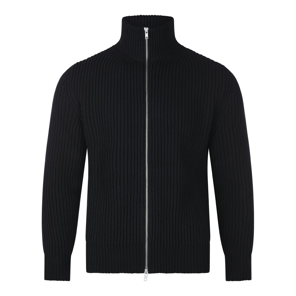 BLACK WOOL SPORTS SWEATER