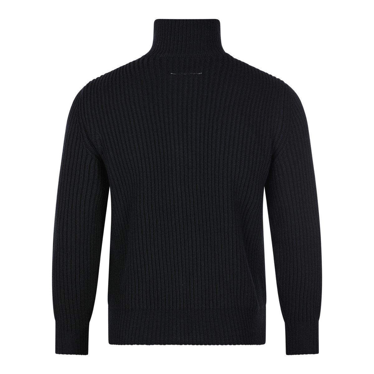 BLACK WOOL SPORTS SWEATER