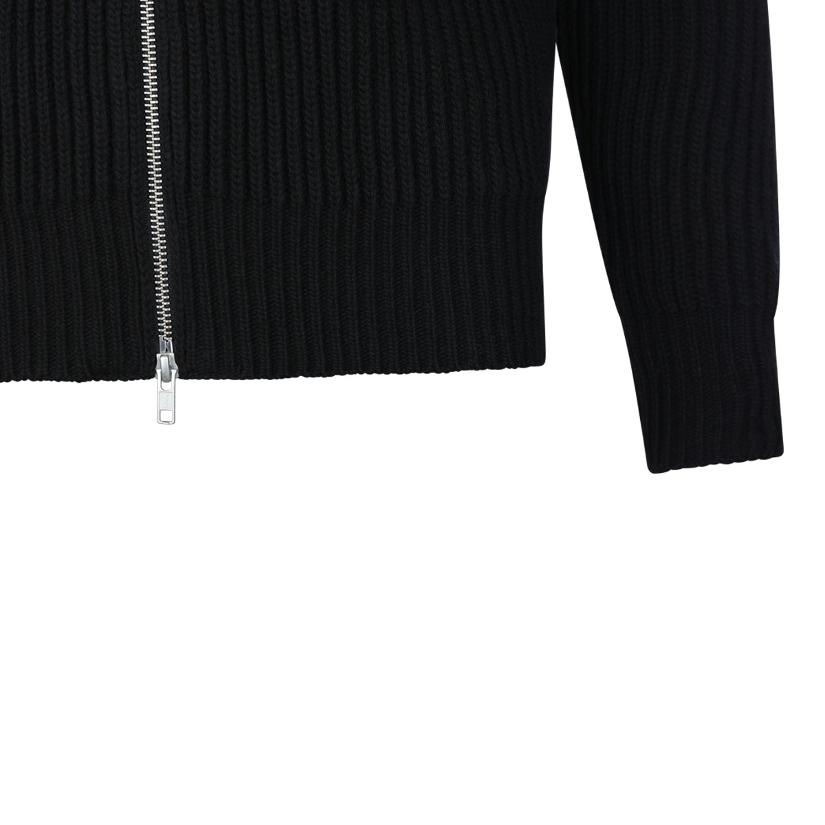 BLACK WOOL SPORTS SWEATER