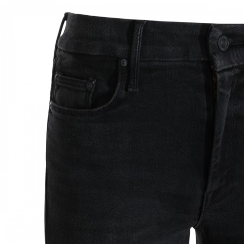 BLACK COTTON THE ROLLER JEANS