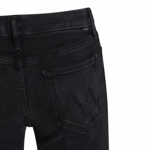 BLACK COTTON THE ROLLER JEANS
