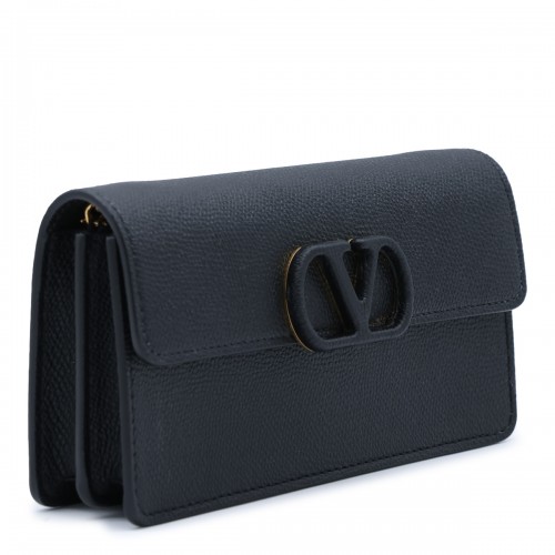 BLACK LEATHER VLOGO SIGNATURE MINI BAG