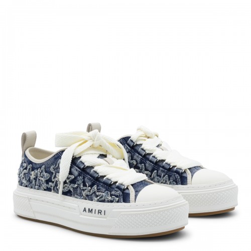 BLUE DENIM COURT LOW SNEAKERS