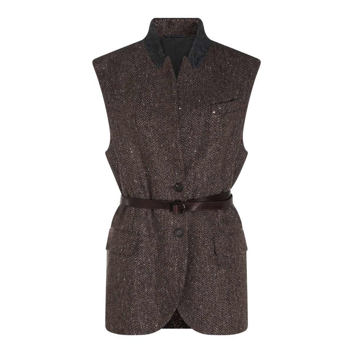 BROWN WOOL BLAZER