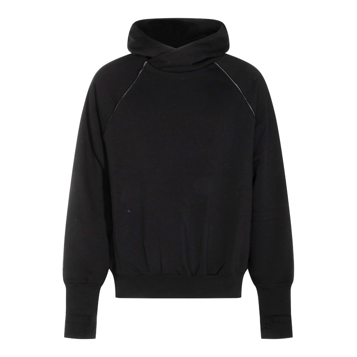 BLACK COTTON SWEATSHIRT