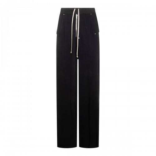 BLACK COTTON WIDE BELA PANT