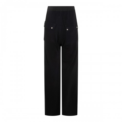 BLACK COTTON WIDE BELA PANT