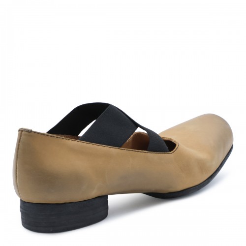 MUSTARD LEATHER BALLET FLATS