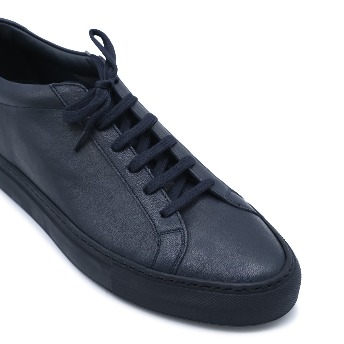 NAVY LEATHER ACHILLES PREMIUM SNEAKERS