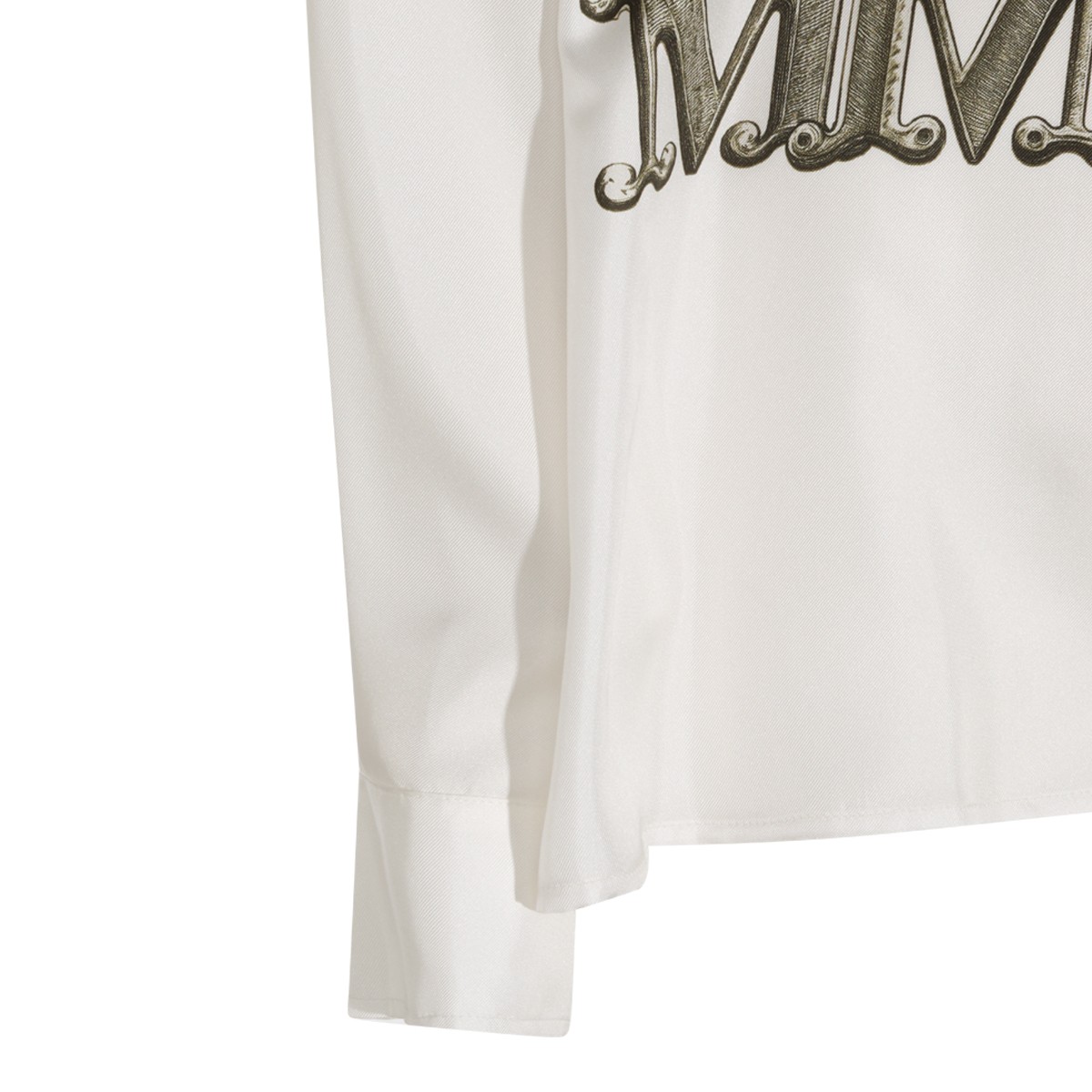 WHITE AND KHAKI SILK FILTRO SHIRT