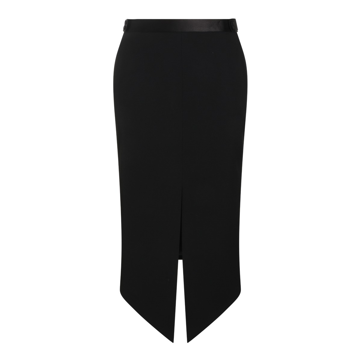 BLACK WOOL SKIRT