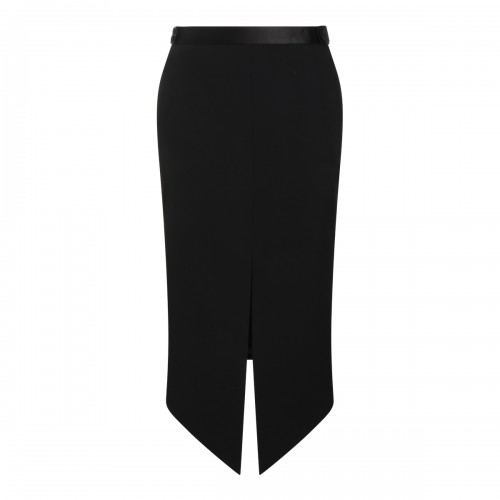 BLACK WOOL SKIRT