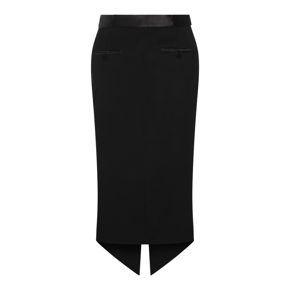 BLACK WOOL SKIRT