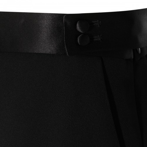 BLACK WOOL SKIRT